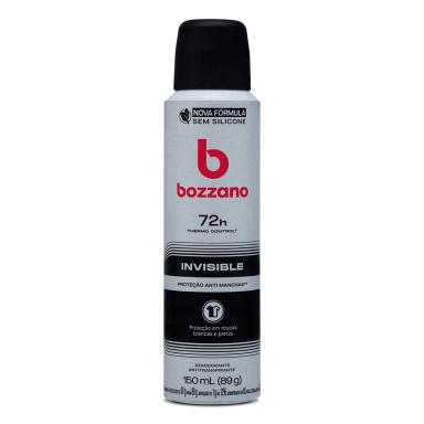 Desodorante Antitranspirante Aerosol Bozzano Invisible Masculino 72h 150ml