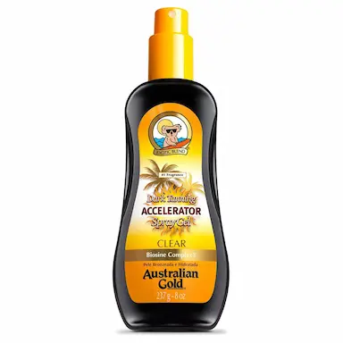 Acelerador de Bronzeado Corporal Spray Acelerador Australian Gold Dark Tanning Clear 237ml