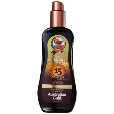 Bronzeador Australian Gold Instant Bronzer FPS 15 Corporal Spray Gel com 237ml