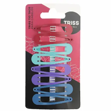 Presilha Tic-Tac Triss Coloridos 8 Unidades