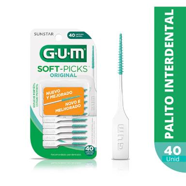 Palito Interdental G.U.M. Soft Picks Original com 40 unidades