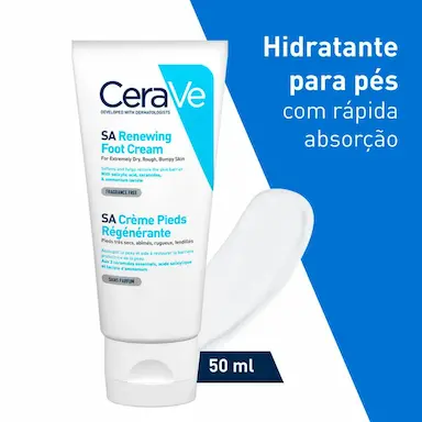 Creme CeraVe SA Renovador para os Pés com 88ml