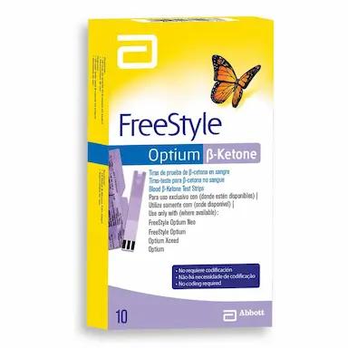 Tiras para Monitoramento Freestyle Optium Cetona com 10 unidades