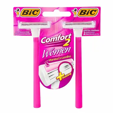 Depilador Descartável Bic Comfort 2 com 2 unidades
