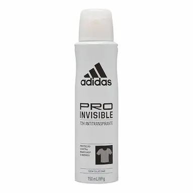 Desodorante Antitranspirante Aerosol Adidas Pro Invisible Performance Sem Manchas Feminino 72h 150ml