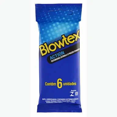 Camisinha Blowtex Action com 6 unidades