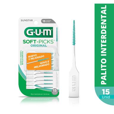Palito Interdental G.U.M Soft Picks Original com 15 unidades
