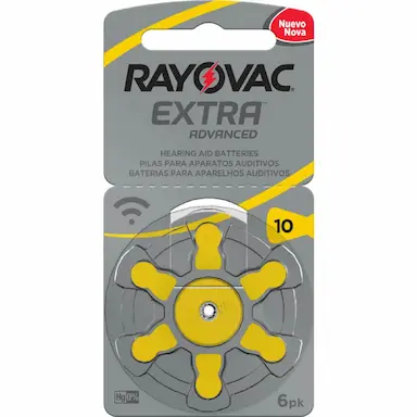 Pilha para Aparelho Auditivo 10 Rayovac Extra Advanced com 6 unidades