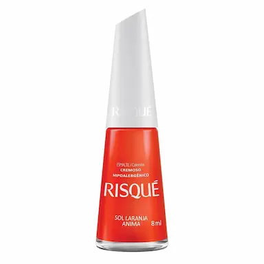 Esmalte Cremoso Risqué 8ml - Sol Laranja Anima