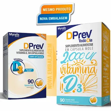 Vitamina D 2.000UI DPrev Todo Dia 90 cápsulas