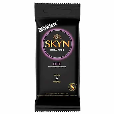 Camisinha Skyn Blowtex Elite Ultrafino e Ultrasensitive com 6 unidades