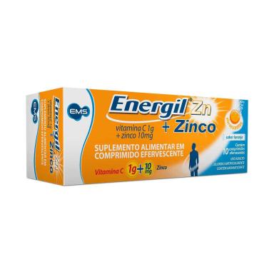 Vitamina C Efervescente + Zinco Energil 10 comprimidos