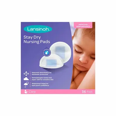 Absorvente para Seios Lansinoh Stay Dry Descartável com 36 unidades