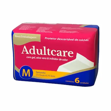 Protetor para Colchão Descartável Unissex Adultcare M 6 unidades