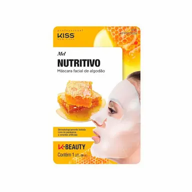 Máscara Facial de Algodão KIss NY Mel Nutritivo com 1 unidade