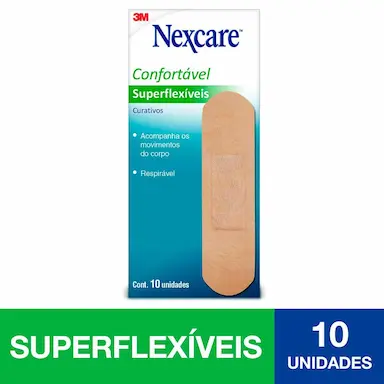 Curativo Nexcare Superflexíveis Bege 10 unidades