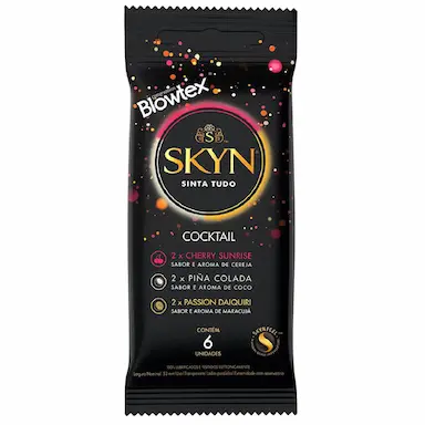 Camisinha Blowtex Skyn Cocktail com 6 unidades