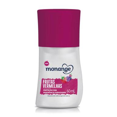 Desodorante Antitranspirante Roll-On Monange Frutas Vermelhas Feminino 48h 60ml