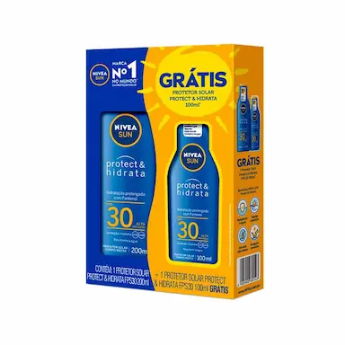 Kit Protetor Solar Corporal Nivea Sun Protect & Hidrata FPS 30 com 200ml + 100ml