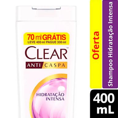 Shampoo Anticaspa Clear Hidratação Intensa 400ml