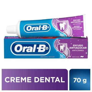 Creme Dental Oral-B Escudo Antiaçúcar Anticáries 70g