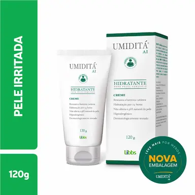 Creme Hidratante Corporal Umiditá AI para Pele Sensível com 120g