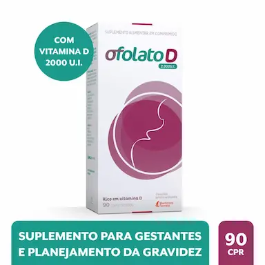 Metilfolato + Vitamina D 2000UI Ofolato para Gestantes 90 comprimidos