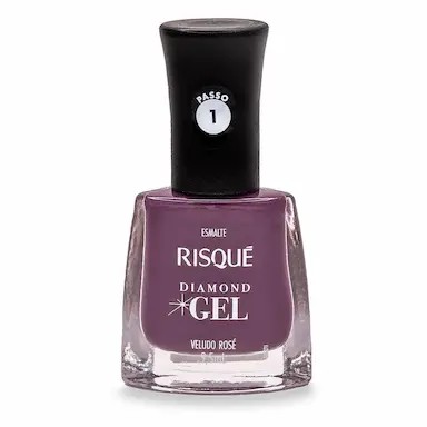 Esmalte Risqué Diamond Gel Veludo Rosé Hipoalergênico com 9,5ml