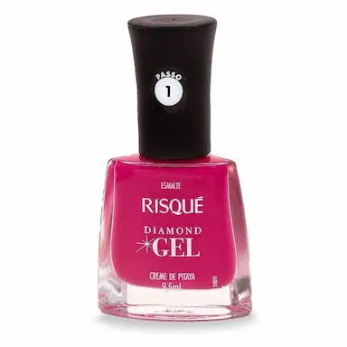 Esmalte Cremoso Risqué Diamond Gel Creme de Pitaya Hipoalergênico com 9,5ml