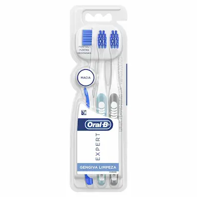 Escova de Dente Oral-B Expert Gengiva Limpeza Suave com 3 unidades
