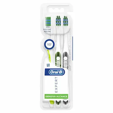 Escova de Dente Oral-B Expert Gengiva Alcance Ultra FIna com 3 unidades