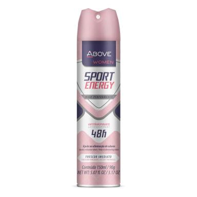 Desodorante Antitranspirante Aerosol Above Women Sport Energy 48h 150ml