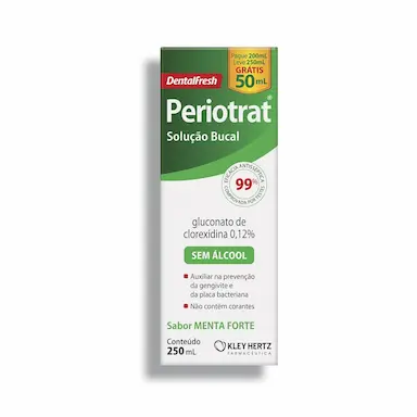 Solução Bucal Periotrat Sem Álcool Sabor Menta Forte