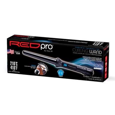 Babyliss Modelador de Cachos Red Pro Kiss New York Curling Wand Cônico com 1 unidade