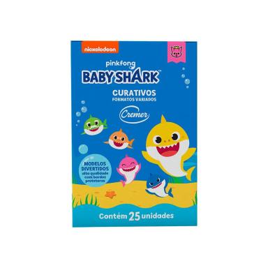 Curativo Cremer Baby Shark com 25 unidades