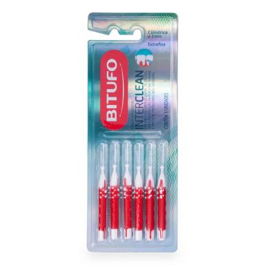 Escova de Dente Interdental Bitufo Interclean Extrafina Cilíndrica com 6 unidades