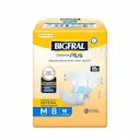 Fralda Geriátrica Unissex Bigfral Derma Plus Adulto M 8 unidades