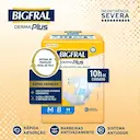 Fralda Geriátrica Unissex Bigfral Derma Plus Adulto M 8 unidades