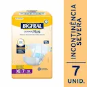Fralda Geriátrica Unissex Bigfral Derma Plus Adulto XG 7 unidades