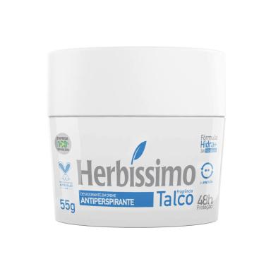 Desodorante Antitranspirante Creme Herbíssimo Talco 48h 55g