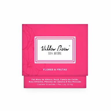 Chá Misto Villa Piva Flores e Frutas 15 Sachês