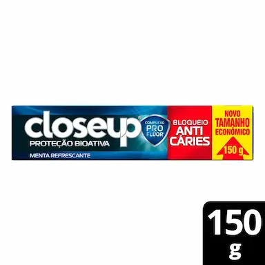 Pasta de Dente Closeup Proteção Bioativa Menta Refrescante 150g