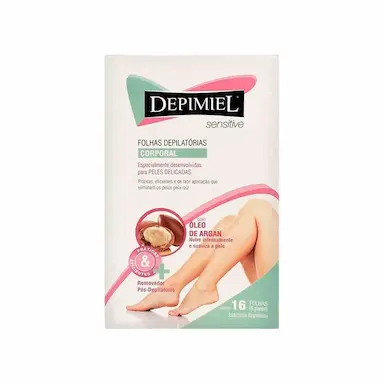 Folha Depilatória Corporal Depimiel Sensitive 16 Unidades