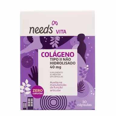 Colágeno Tipo II Não Hidrolisado 40mg Needs Vita 30 Cápsulas