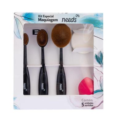 Kit Pincéis de Maquiagem 5 Unidades Sortidas