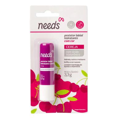 Protetor Labial Hidratante Needs Cereja Ácido Hialurônico 3,3g