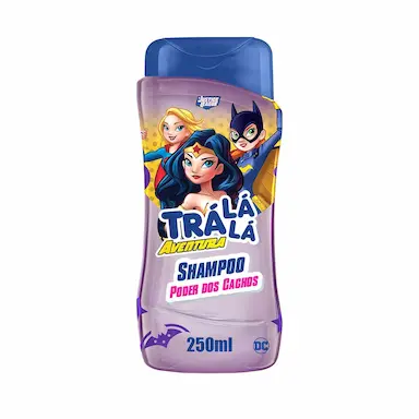 Shampoo Infantil Trá Lá Lá Aventura Justice League Poder dos Cachos 250ml