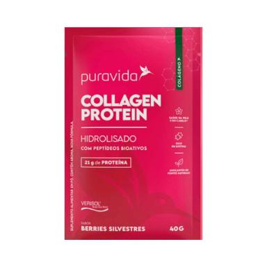 Colágeno Hidrolisado Collagen Protein Puravida Berris Silvestres 40g
