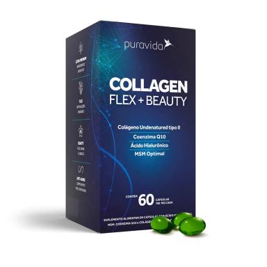 Suplemento Collagen Flex + Beauty Puravida para Pele 60 cápsulas