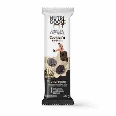 Barra de Proteína Nutrigood Fit Cookies'n Cream 40g